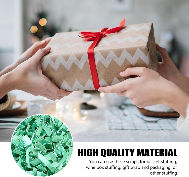ZEBMOON 2 LB Light Blue Crinkle Cut Paper Shred Filler Great for Gift Wrapping, Basket Filling, Birthday, Wedding, Halloween, Thanksgiving, Christmas Day, New Year Party Decorations Filling Supplies - Image 2